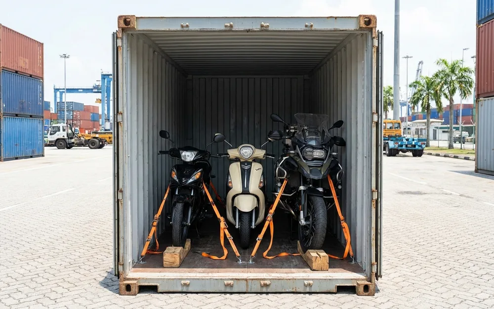 Penghantaran motosikal OCANIA ke Sabah dan Sarawak